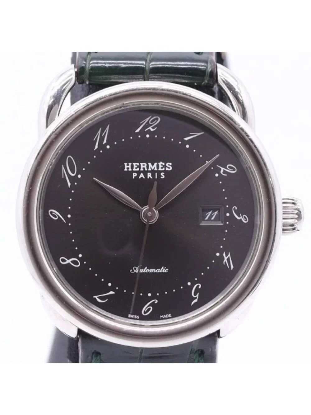 Hermes Arceau Automatic Date Gray Dial Watch